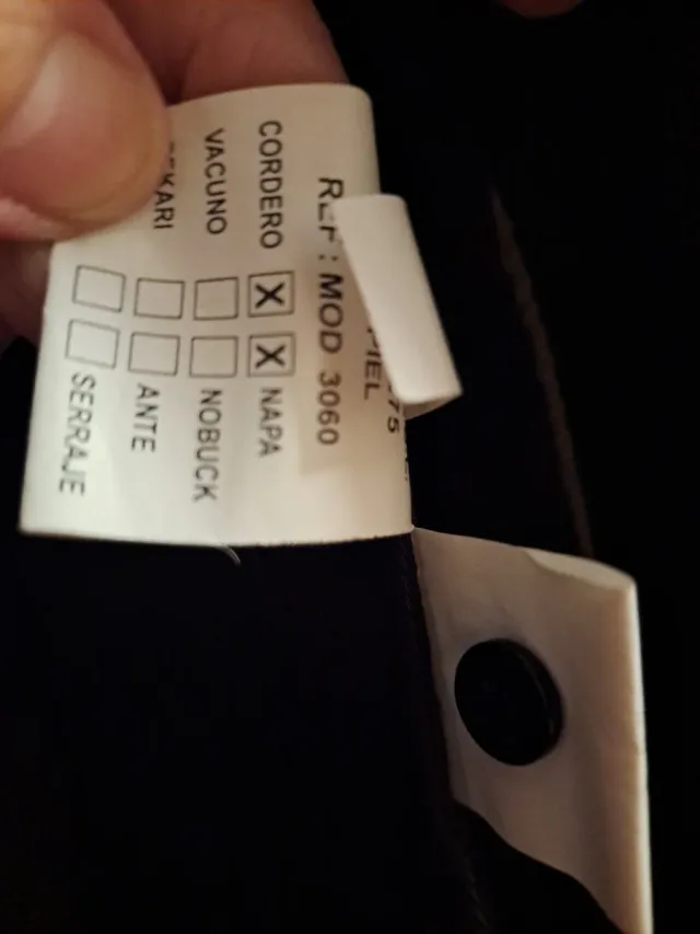 Abrigo de piel Napa y cordero negro