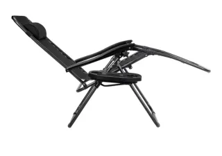 Set 2 Tumbonas Reclinables Negras