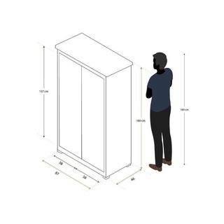 Armario Exterior Gardiun Emmy Madera 87x46x160cm