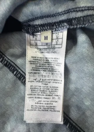 Camicia a pois blu e bianca