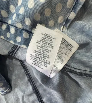 Camicia a pois blu e bianca