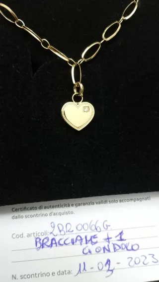 Bracciale Marlú donna acciaio dorato cuore