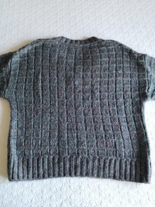 Maglione donna lana e lurex grigio