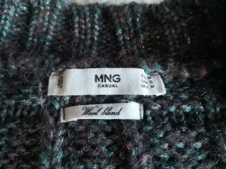 Maglione donna lana e lurex grigio