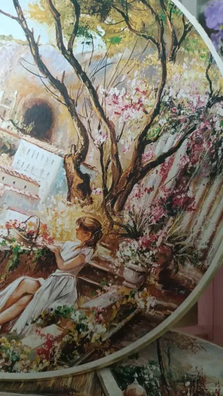 Caja decorativa vintage redonda