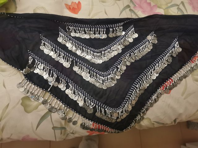 Falda danza del vientre con monedas