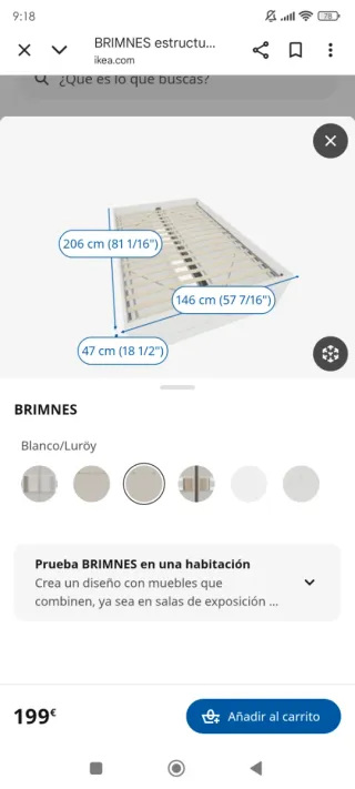 Cama y colchón IKEA