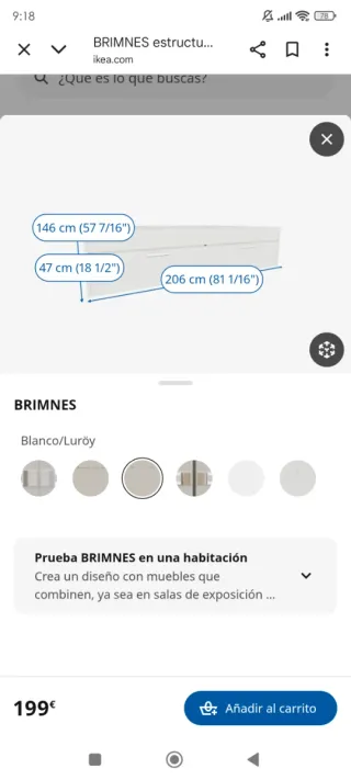 Cama y colchón IKEA