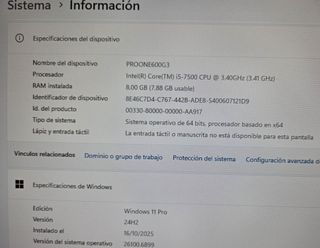 HP ProOne 600 G3 i5 8GB 500GB