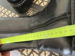 Stivali alti donna vera pelle neri