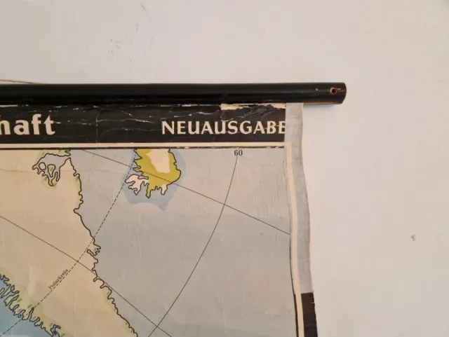 Mapa mural escolar antiguo Norteamérica