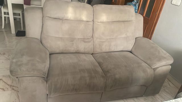 Sofá 3+2 plazas gris tela