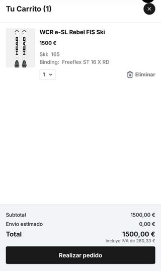 Sci Head WCR e-SL FIS 25/26 Nuovi 50% PVP 1500€