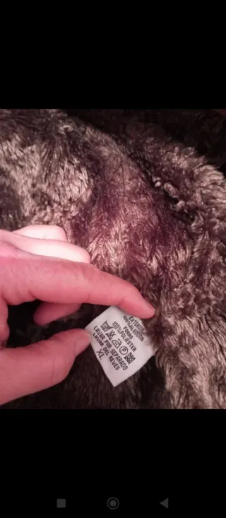 Abrigo marrón y verde mujer