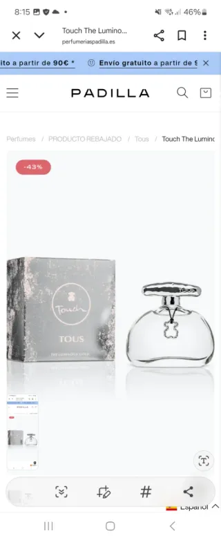 Colonia Tous Touch The Luminous Gold