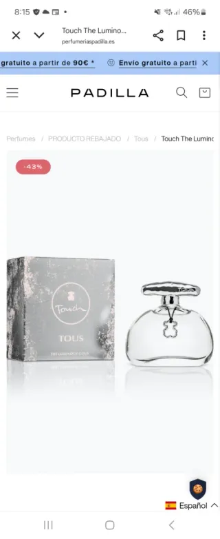 Colonia Tous Touch The Luminous Gold