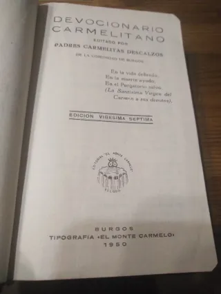 Devocionario Carmelitano 1950