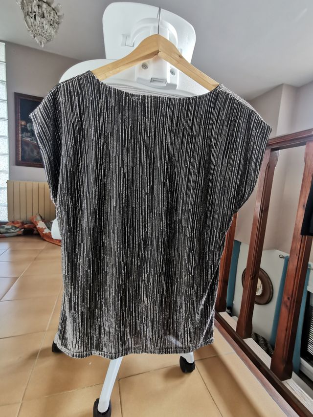 Camiseta fiesta Punt Roma plateada talla M