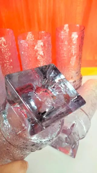 6 bicchieri Alessandrite anni 70 vintage