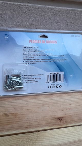 Pedales de coche aluminio azul