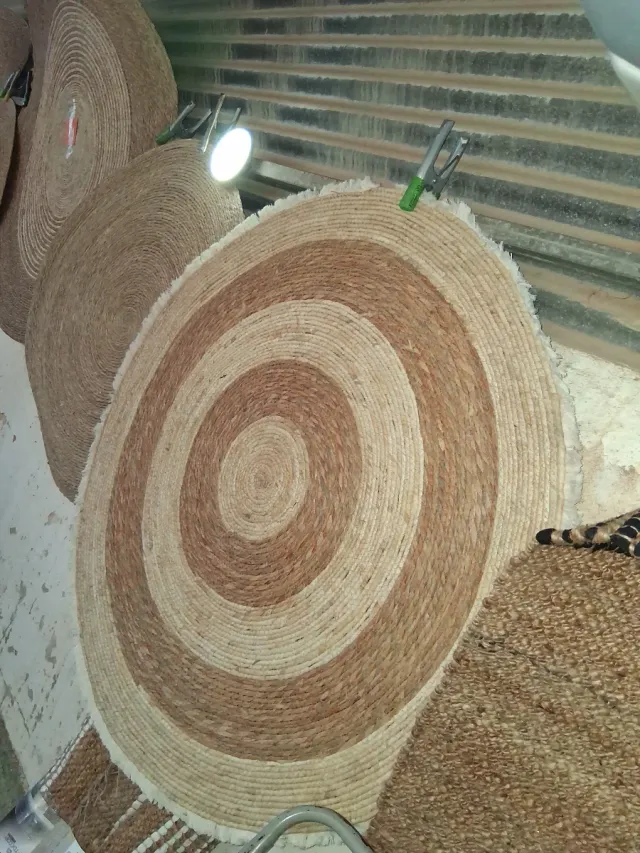 Tapete redondo de esparto 120cm