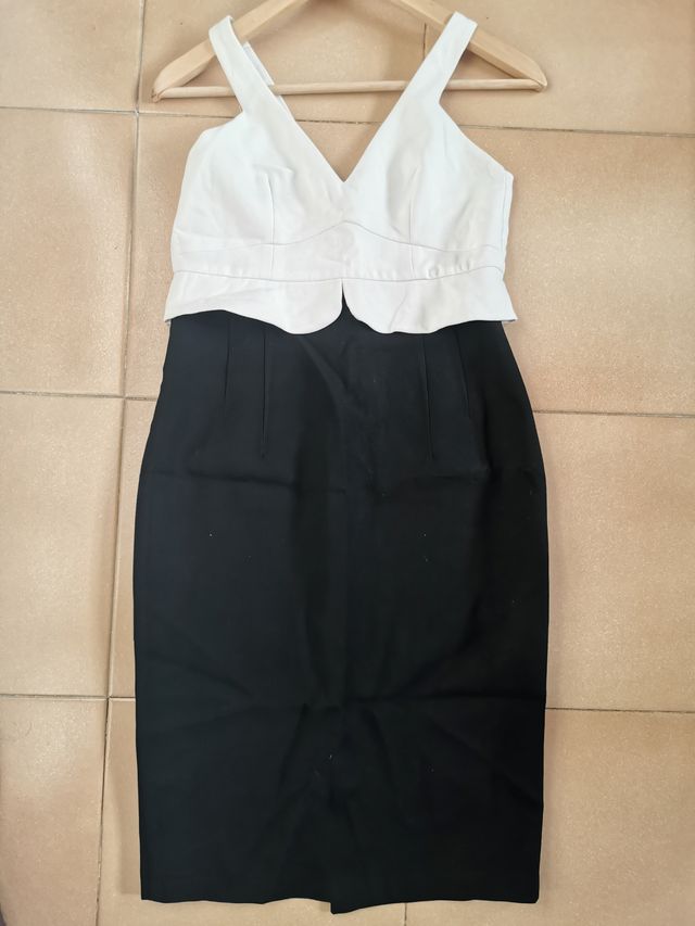 Vestido blanco y negro