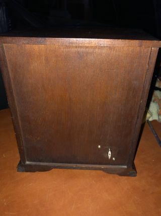 Mueble Joyero Madera con Espejo y Flores