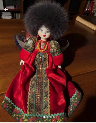 Bambola russa porcellana vintage altezza 53