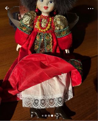 Bambola russa porcellana vintage altezza 53