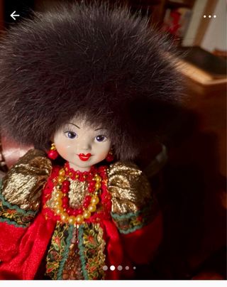 Bambola russa porcellana vintage altezza 53