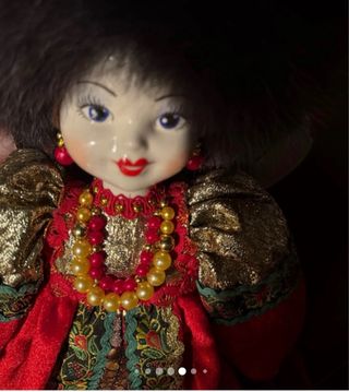 Bambola russa porcellana vintage altezza 53