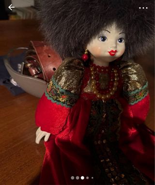 Bambola russa porcellana vintage altezza 53