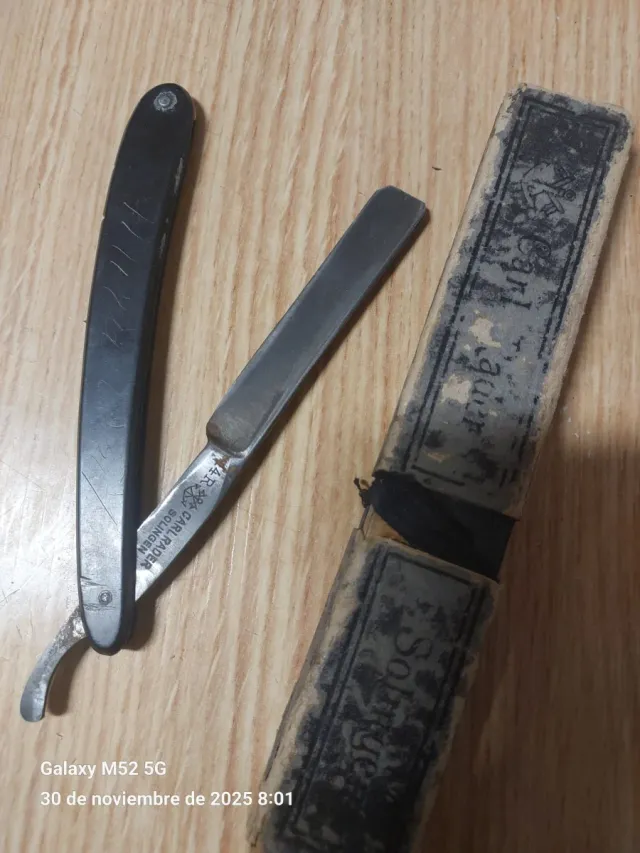 Navaja de barbero 4 R Carlrader Solingen