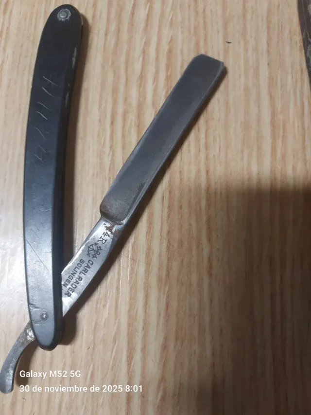 Navaja de barbero 4 R Carlrader Solingen