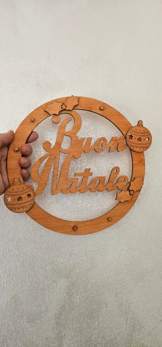 Ghirlanda Natale Legno Decorazioni Natalizie