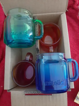 Set 4 Tazze Vetro Nutella