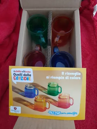 Set 4 Tazze Vetro Nutella