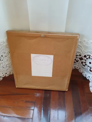 Cuadro Marco Letra M Rosa Flores