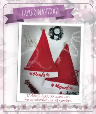 Gorro de Navidad personalizado.