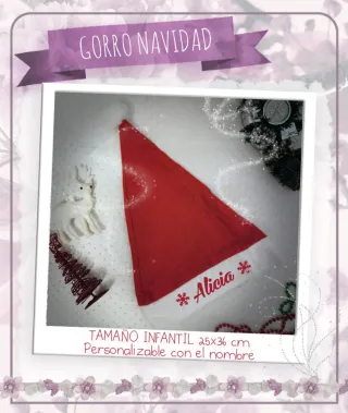 Gorro de Navidad personalizado.