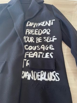 Cappottino donna con scritte