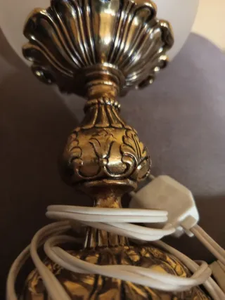 Lámpara vintage metal y cristal