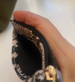 Porta carte e documenti effetto pitone