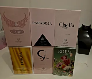 Lote 6 perfumes mujer Sunset World