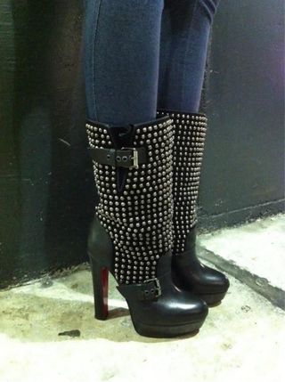 Botines Christian Louboutin Plataforma Tachuelas