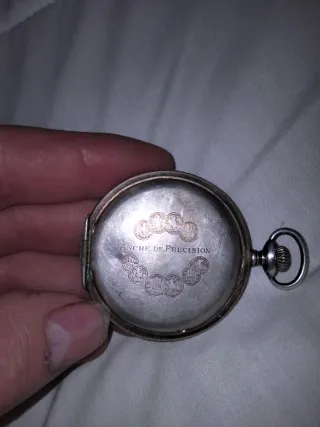 Reloj de bolsillo plata tren