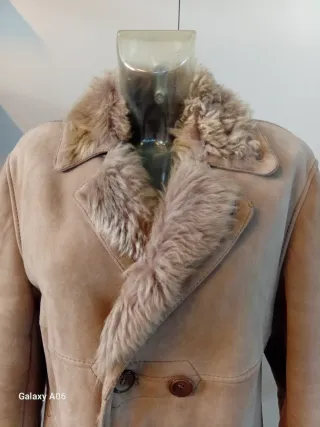 Montone donna vintage beige/marrone