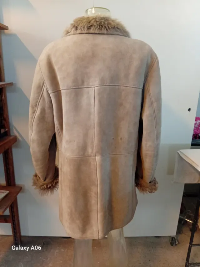 Montone donna vintage beige/marrone