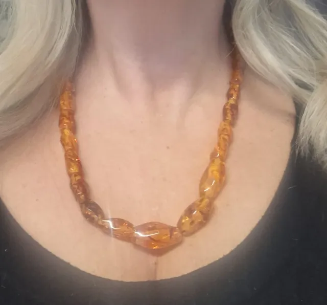 Collana perle ambra naturale