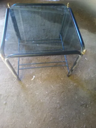 Mesa de centro hierro y cristal